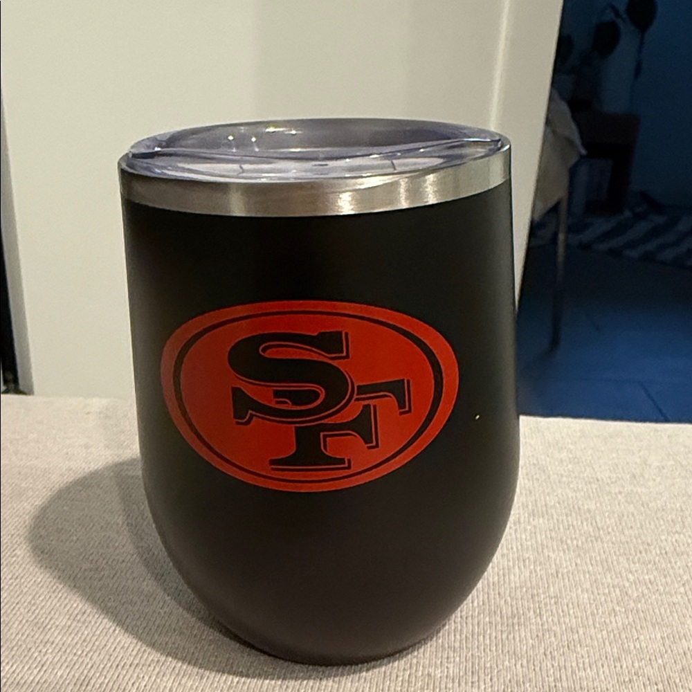 Two San Francisco 49ers NFL Wine Tumblers NEW - Picture 3 of 5